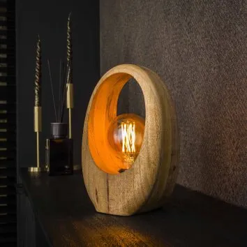 Lampe a Poser "Resine & Bois"